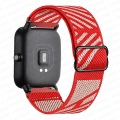 Pikkukuva 1 / 5: 20mm/22mm ranneke Amazfit Gts 4//2/2e/3/gts2 Mini/gtr 4/3/ pro/gtr2/47mm/stratos Nylon elastinen watch rannekoru Amazfit haarukkahihna gray red 22mm