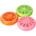 Pikkukuva 1 / 2: 3 kpl pakkaus (appelsiini/sitruuna/pomelo) Creative kannettava mini 7 päivää viikoittain pyöreä muotoinen pyörivä söpö hedelmätyylinen pilleri case