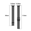 Miniatyrbillede 3 af 4: Til Fitbit Luxe Clip-on Metal Watch Band Silver