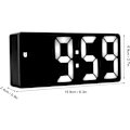 Miniatyrbild 2 av 5: Väckarklocka LED Spegel Väckarklocka USB Elektronisk Digital Bordsladdningsbar Svart