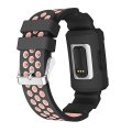 Miniatyrbillede 3 af 5: Til Fitbit Charge 3 alt-i-en silikone beskyttelseshylster erstatningsurrem Pink