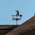 Miniatyrbilde 5 av 5: Weathervane Hunter Støpejern vindretningsindikator med takfeste, Weat