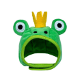Miniatyrbilde 3 av 5: Morsom kattehatt Søt krabbefrosk kjæledyrlue valp kattedress kostyme jul cosplay Varm hodeplagg Nydelig stil green1 L