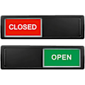Miniatyrbillede 2 af 5: Åbent lukket skilt, åbent skilte privat skydedørsskilt indikator Black-open close sign
