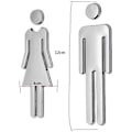 Miniatyrbillede 2 af 3: 2 Par 12x4cm Wc Dørplade Toiletskilte Mand & Kvinde Toilet Sticke