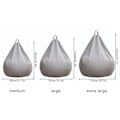 Pikkukuva 2 / 4: Upouusi Extra Large Bean Bag Tuolit Sohvanpäällinen Cover Lazy Lepotuoli Aikuisille Lapsille Hotsale! 100 * 120cm Gray