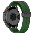 Miniatyrbilde 5 av 5: Svart spenne 22mm silikon klokkestropp for Garmin Fenix 7/forerunner 965/955/945/935 Army Green