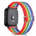 Miniatyrbillede 1 af 5: 20 mm/22 mm bånd til Amazfit Gts 4//2/2e/3/gts2 Mini/gtr 4/3/pro/gtr2/47 mm/stratos Nylon elastisk urarmbånd Amazfit bipstrop rainbow 20mm