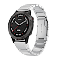 Miniatyrbillede 1 af 5: Til Garmin Fenix ​​6x 26mm Tortoise Shell rustfrit stål urbånd Sliver
