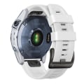 Miniatyrbillede 5 af 5: Til Garmin Fenix ​​7 / 6 Pro / 5 Plus 22 mm sort spænde silikone urbånd White