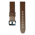 Miniatyrbillede 2 af 5: Til Garmin Fenix 6 Silikone + Læder Quick Release Urrem ZUQ Coffee