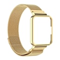 Pikkukuva 1 / 5: Metallista valmistettu ranneke ja kellokehys Xiaomi Redmi Watch 2 Lite -älykelloon Gold