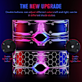 Miniatyrbilde 3 av 5: 3 stk Led visirbriller, 7 farger og 5 modi futuristiske briller Cyberpunk Light Up Goggles selvlysende briller