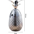 Miniatyrbillede 4 af 4: Ananas isspand med låg Drikkespand Metal rustfri stål isspand, cocktailtilbehør til drinks, 550 ml (sølv)