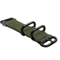 Miniatyrbillede 3 af 5: Til Garmin Fenix ​​7 Tre-rings stålspænde Nylon urrem Army Green