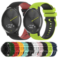 Miniatyrbilde 3 av 5: For Garmin Vivomove 20 mm rutete tofarget silikonklokkerem White-Black