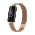 Miniatyrbilde 1 av 5: Erstatningsstropp i rustfritt stål Magnetisk Milan Fashion-armbånd for Fitbit Luxe rose gold