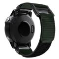 Pikkukuva 5 / 5: Garmin Fenix ​​6x / 5x 26 mm koukku- ja watch nylon Army Green