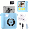 Miniatyrbilde 1 av 5: Digitalkamera Barn Instant Print Kamera 32Gb Blå