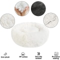 Miniatyrbilde 2 av 4: Calming Dog Cat Donut Bed - Fluffy Plush Puppy Kitten Cuddler Rund Seng. Varmt og mykt kjæledyr