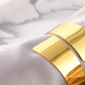 Miniatyrbilde 2 av 5: 6 stk. serviettringer i metall, serviettholder, bryllupsserviettringer, dekor til middagsbord Gold