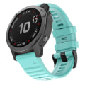 Miniatyrbilde 2 av 4: For Garmin Fenix ​​7x / 6x 26mm Smart Watch Quick Release Silicon Watch Band Teal