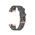 Miniatyrbilde 3 av 5: For Fitbit Charge 4 / Charge 3 / Charge3 Se Flettet Nylon Klokkebånd Plasthode Dark Gray