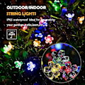 Pikkukuva 2 / 5: 7M 50 LED Sakura Solar Cell Light String Garden Fairy Light 8 Flash Modes 12M