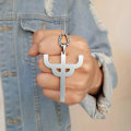 Miniatyrbillede 1 af 4: Punk Rock Rustfrit Stål Enkelt Snit Judas Priest Kors Vedhæng Halskæde Til Mænd Rock Smykker Guld Sølv Farve Aldrig Fade silver