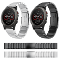 Miniatyrbillede 3 af 5: Til Garmin Fenix ​​5x Sapphire 26mm Tortoise Shell rustfrit stål urbånd Sliver