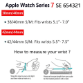 Miniatyrbilde 5 av 5: Skinnrem for Apple Watch-bånd 49 mm 44 mm 40 mm 45 mm 41 mm 42 mm 38 mm Correa-armbånd Iwatch Series 3 4 5 6 Se 7 8 Ultra Strap red 42mm 44mm 45mm 49mm