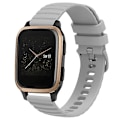 Miniatyrbild 1 av 5: För Garmin Venu Sq 20 mm Wavy Dot Pattern Solid Color Silikon Watch Band Grey