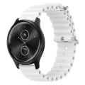 Miniatyrbilde 1 av 4: For Garmin Garminmove Style 20mm Ocean Style Silikon Solid Color Watch Band White