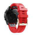Miniatyrbilde 1 av 5: For Garmin Fenix ​​5s Plus 20 mm rosegullspenne silikonklokkerem Red