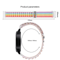 Miniatyrbilde 3 av 5: For Garmin Forerunner 255s / Venu 2s Universal Nylon Watch Band Rainbow