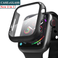 Miniatyrbild 2 av 5: Glas+ cover För Apple Watch Case 44 mm 40 mm Iwatch 42 mm 38 mm Skärmskydd + stötfångare Tillbehör för Applewatch Series 5 4 3 Se 6 red 40mm series 654 SE