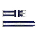 Miniatyrbillede 3 af 5: Til Fitbit Versa 4 / Sense 2 Universal Stripe Nylon Watch Band Blue White Blue