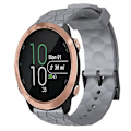 Miniatyrbillede 1 af 5: Til Garmin Forerunner 645 Music 20 mm fodboldmønster ensfarvet silikoneurrem Grey