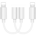 Miniatyrbild 1 av 5: 3,5 mm hörlurar, adapter för öronproppar, 2 delar, enkel att använda, kompatibel med Apple iPhone 11 Pro Max X/xs/max/xr 7/8/8 Plus Plug and Play (2 Pi
