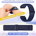 Miniatyrbild 4 av 5: Elastiskt klockarmband för Fitbit Versa 4/Versa 3 - Justerbar nylon (2-pack)