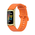 Miniatyrbillede 1 af 5: Til Fitbit Charge 5 Mijobs Soft Silicone Watch Band Orange-Gold