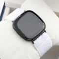 Miniatyrbild 4 av 5: För Fitbit Versa 4 / Sense 2 Universal Wave Nylon Watch Band White