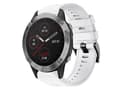 Miniatyrbilde 1 av 4: Rem for Garmin Fenix 6 Gps Metallspenne Solid Color Silikonurrem Hvit