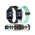 Miniatyrbild 3 av 4: Rem för Garmin Venu Sq 2 20Mm Solid Color Magnetiskt Spänne Silikon Olivgrön Klockarmband