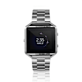 Miniatyrbilde 5 av 5: For Fitbit Blaze Metal Frame Butterfly Spenne Tre Perler Rustfritt stål Metal Watch Band Silver