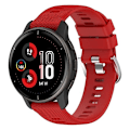 Miniatyrbilde 1 av 5: For Garmin Venu 2plus 20mm Cross Textured Silicone Watch Band Red