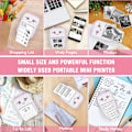 Miniatyrbild 3 av 5: Mini Bärbar Skrivare, Trådlös Bluetooth Termisk Fickskrivare för iOS och Android Rosa