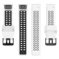 Miniatyrbillede 3 af 5: Til Garmin Enduro / Coros Vertix 2 26mm Quick Release Double Row Silicone Watch Band White Black