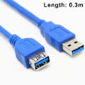 Pikkukuva 1 / 4: Usb 3.0 -jatkokaapeli, SuperSpeed-datakaapeli jopa 5 Gbit/s, latauskaapeli, Usb 3.0 tyyppi A naaras - uros, 9-pin 0.3m