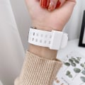 Miniatyrbilde 2 av 5: For Fitbit Versa 3 3d Silikon integrert klokkerem White